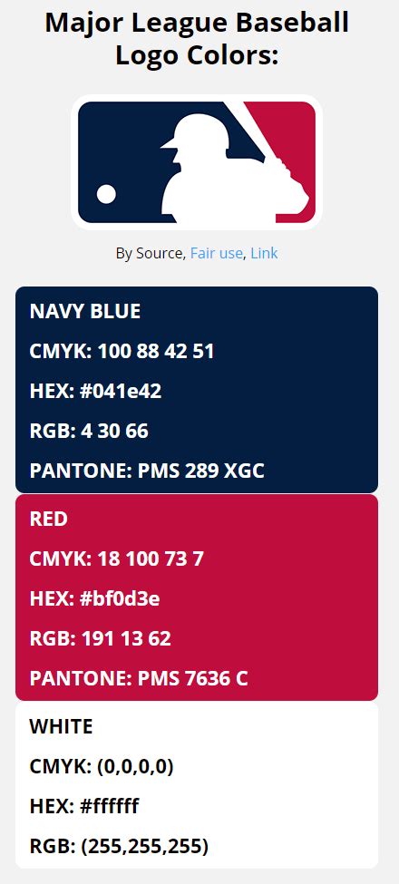 mlb hex color codes